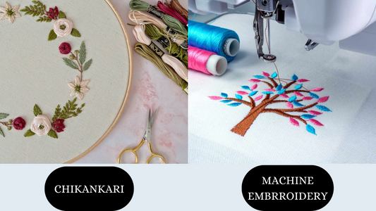 Chikankari Embroidery Art Vs Machine Embroidery