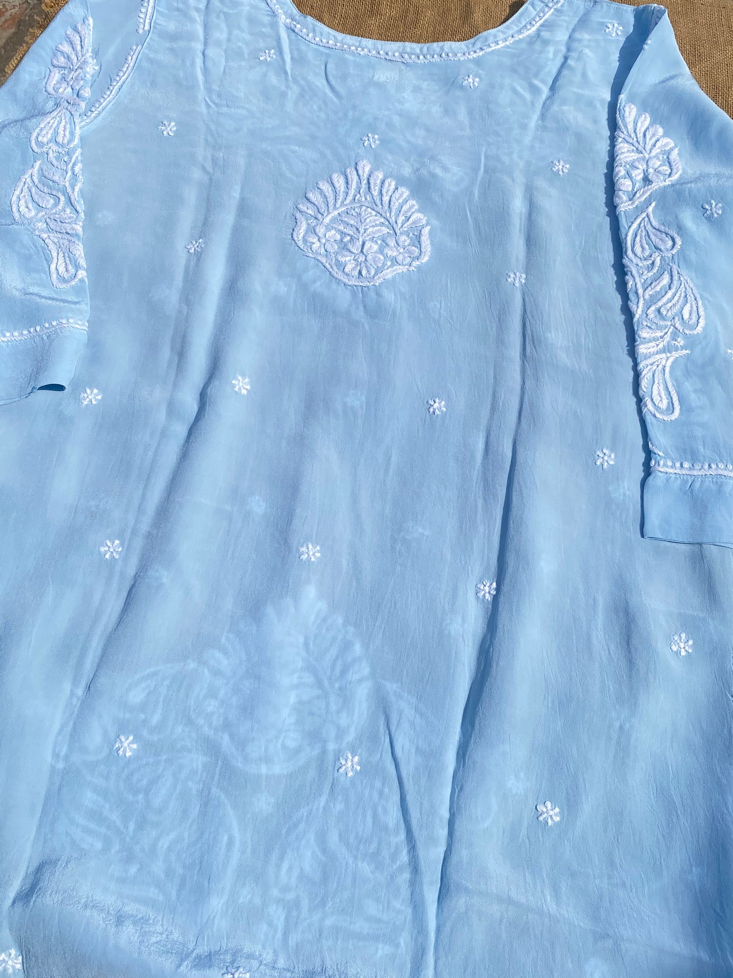 Gulnaar Grace – Chikankari Farshi Co-Ord Set - Famous Chikankari
