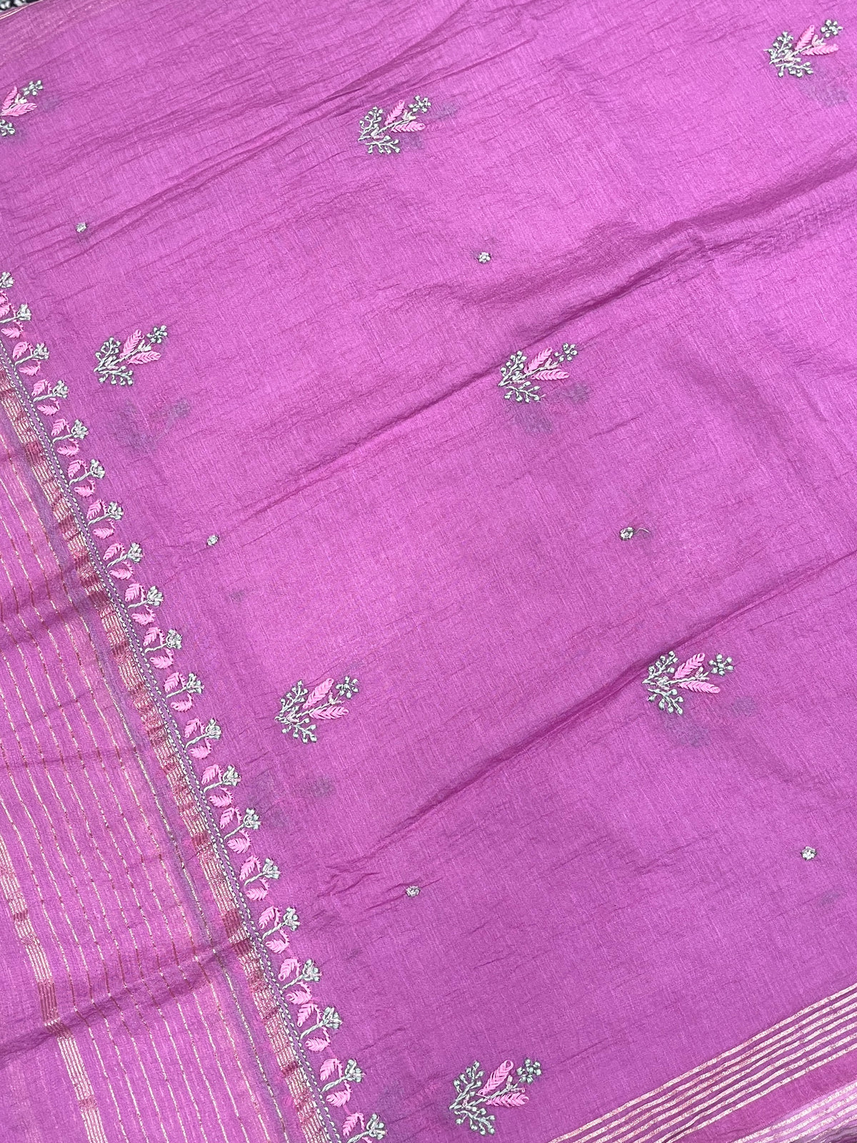 Noor-e-Mulmul Lilac Chikankari Unstiched Set