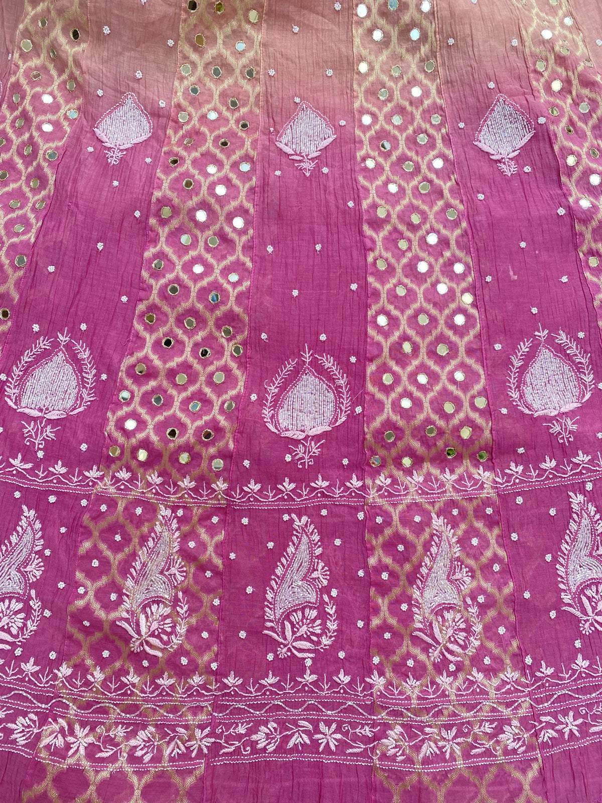 Sheesha Chikankari Mul Chanderi Brocade Anarkali & Dupatta Set