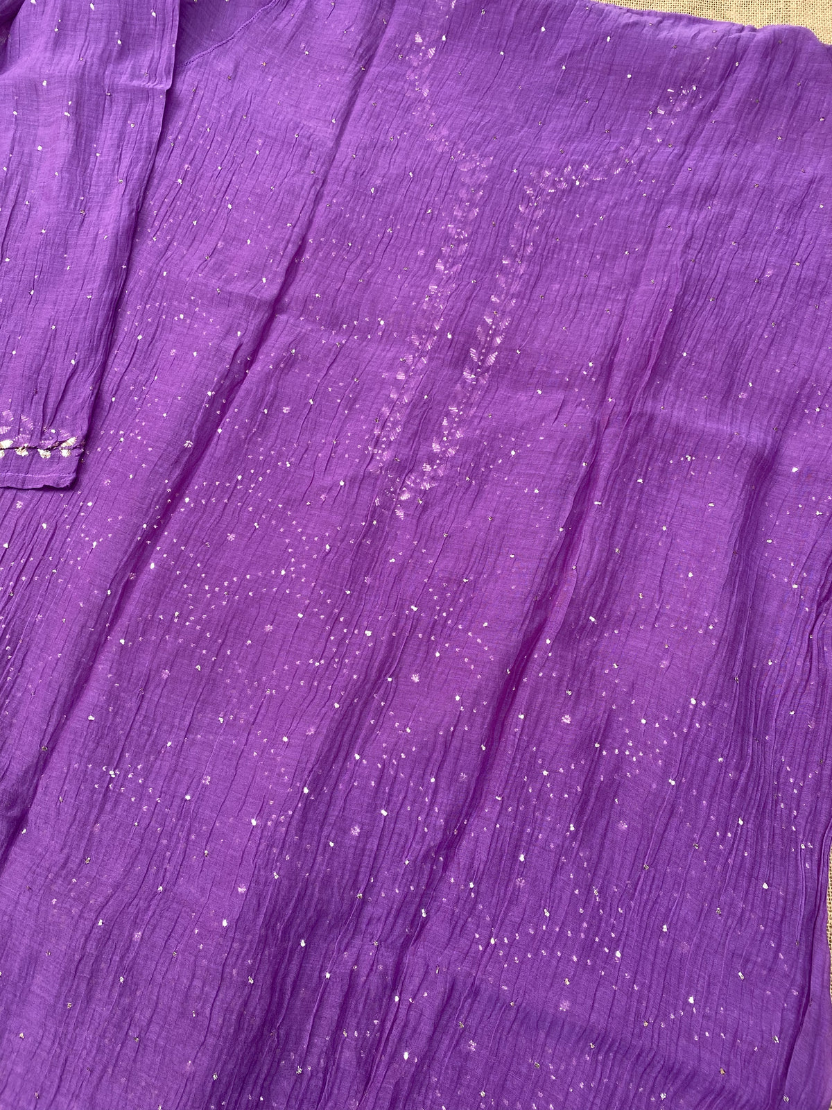 Roohani โ Mukaish Pitta Work Unstitched Kurta Dupatta Set