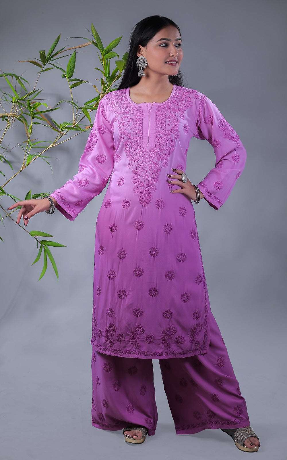 Lavanya Modal Chikankari Kurta Plazo Set