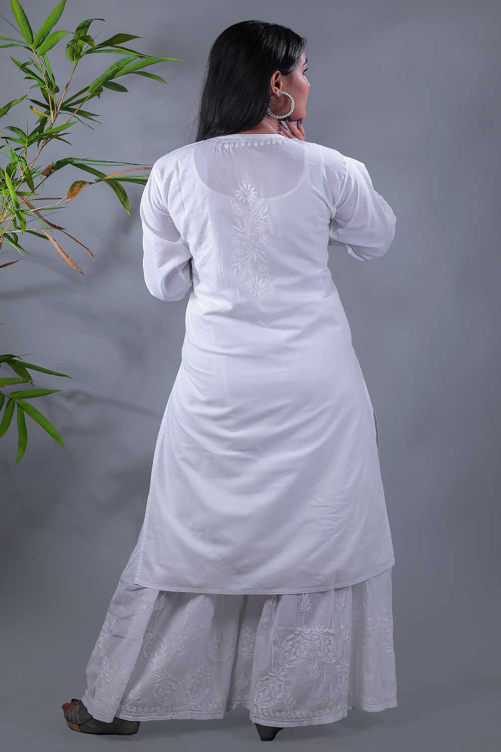 Maryam Chikankari Soft Mulmul Side Pocket Kurta