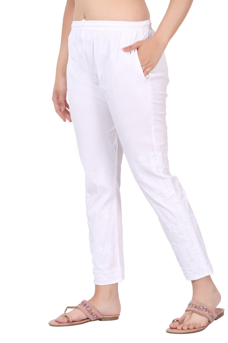 Stylish Lycra Chikankari Pant