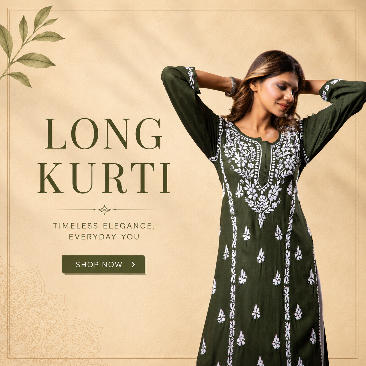 Chikankari Long Kurtis