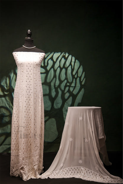 The Zara Premium Anarkali: A magnificent Chikankari and Mukaish Set