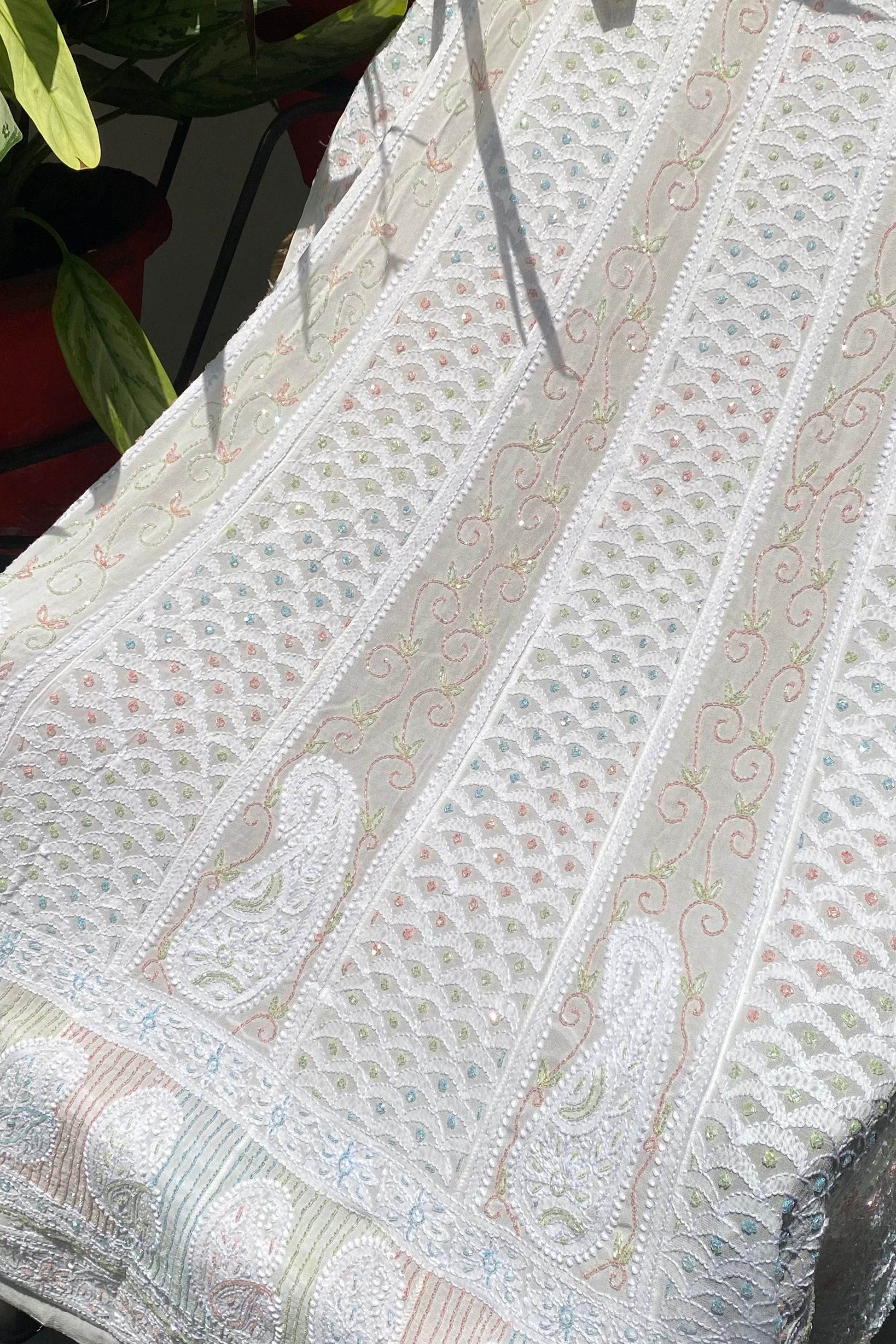 Chikankari Anarkali Dupatta Set