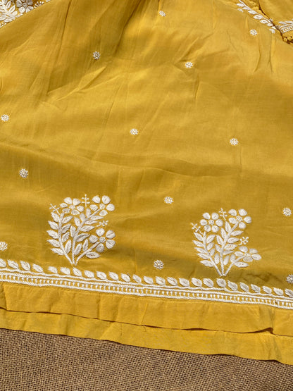 Jahanara Muslin Chikankari Gown Angarkha Style - Famous Chikankari