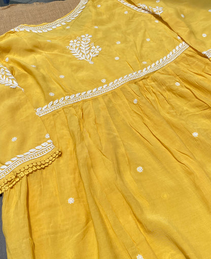 Jahanara Muslin Chikankari Gown Angarkha Style - Famous Chikankari
