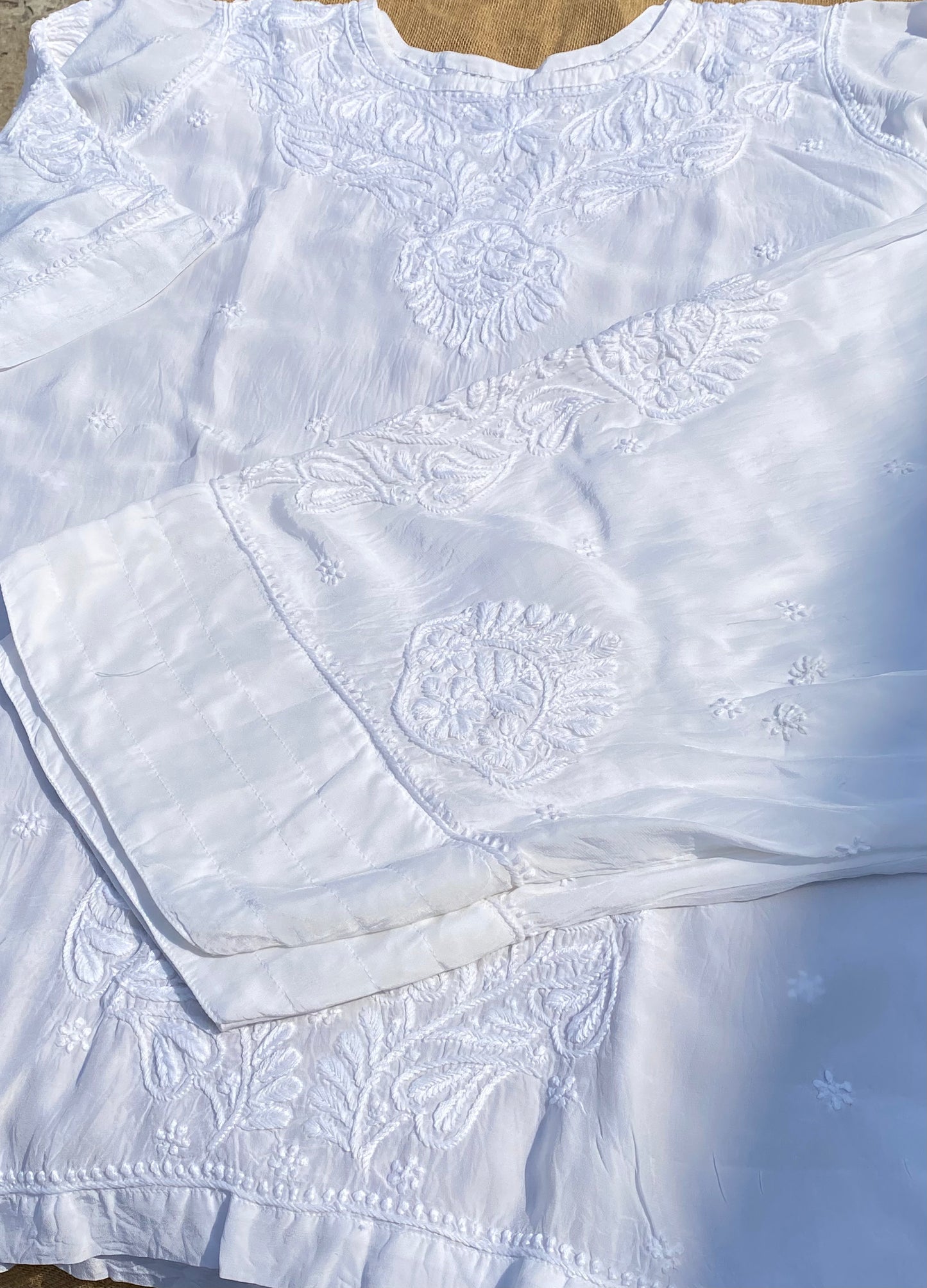 Gulnaar Grace – Chikankari Farshi Co-Ord Set