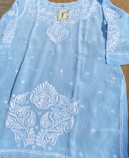 Gulnaar Grace – Chikankari Farshi Co-Ord Set - Famous Chikankari