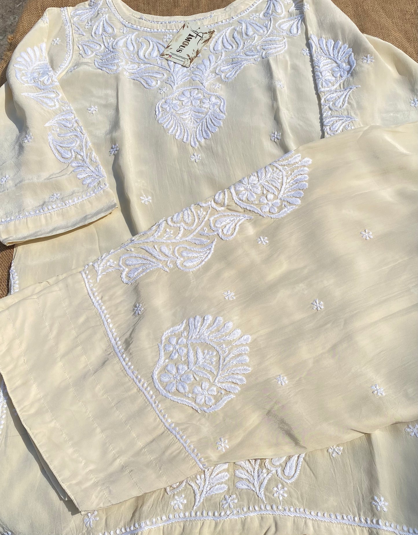 Gulnaar Grace – Chikankari Farshi Co-Ord Set