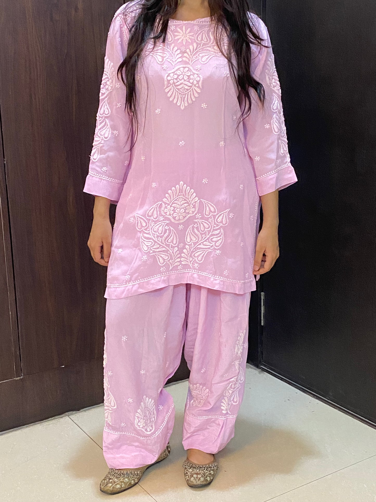 Gulnaar Grace – Chikankari Farshi Co-Ord Set
