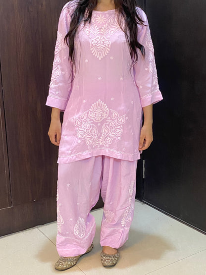 Gulnaar Grace – Chikankari Farshi Co-Ord Set - Famous Chikankari
