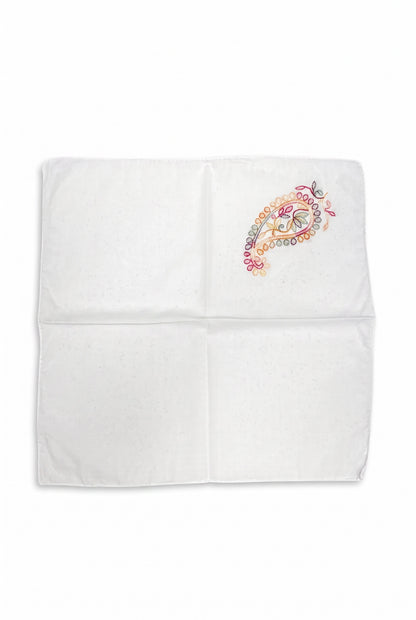 Kairi Nazakat – Handcrafted Chikankari Mul Cotton Napkins | Set of 6
