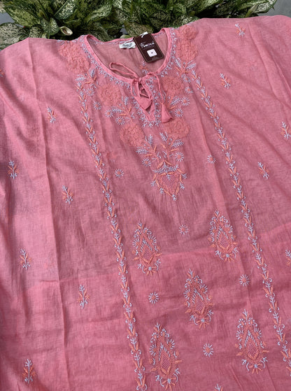 Premium Mul Chanderi Chikankari Kaftans