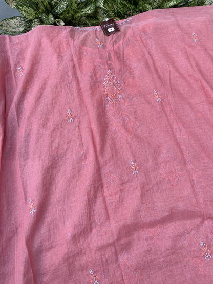 Premium Mul Chanderi Chikankari Kaftans