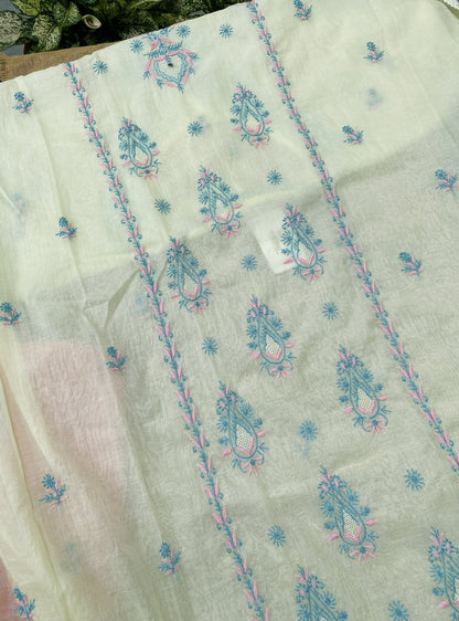 Premium Mul Chanderi Chikankari Kaftans