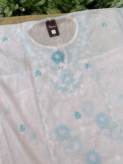 Premium Mul Chanderi Chikankari Kaftans
