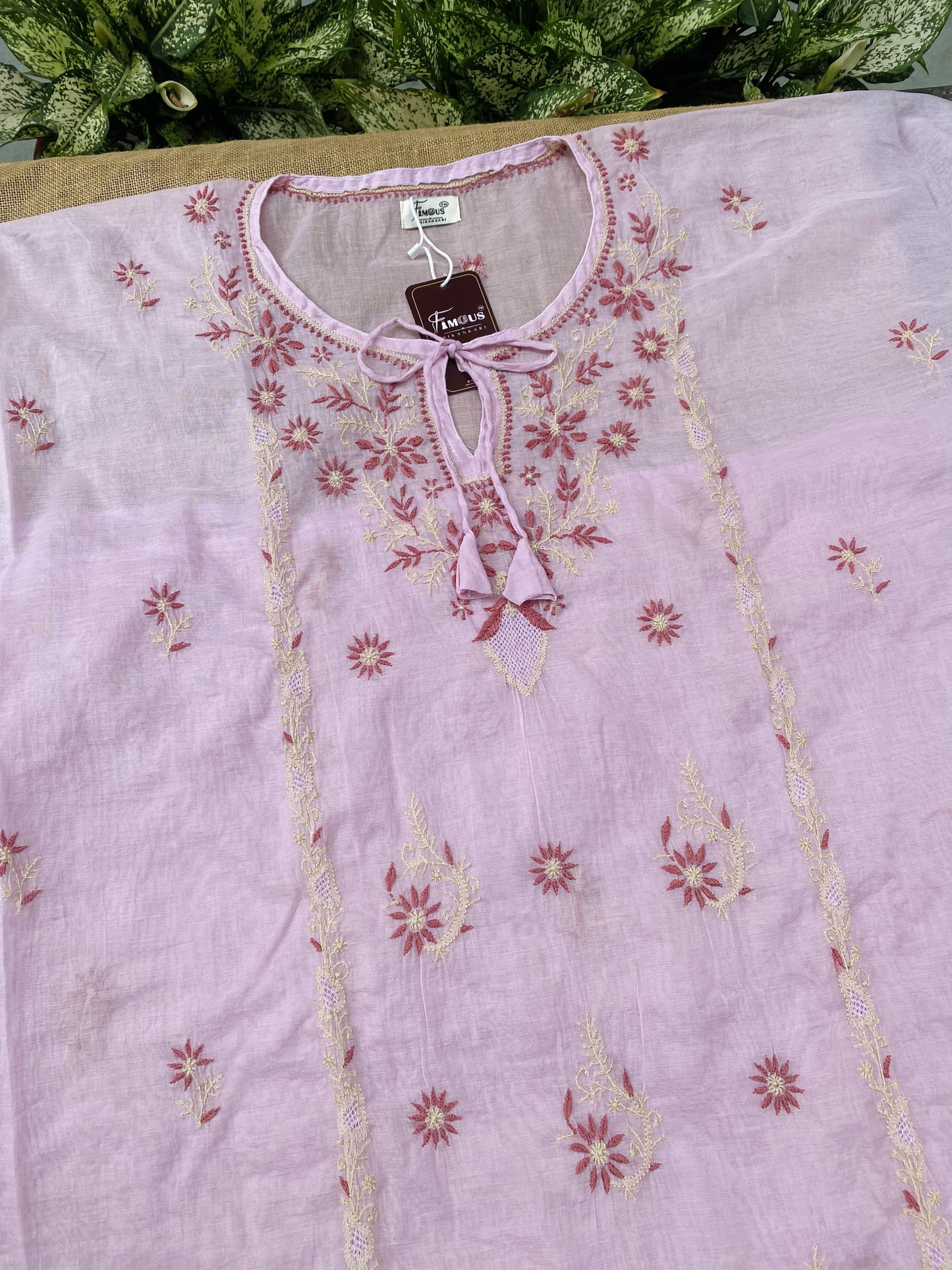 Premium Mul Chanderi Chikankari Kaftans