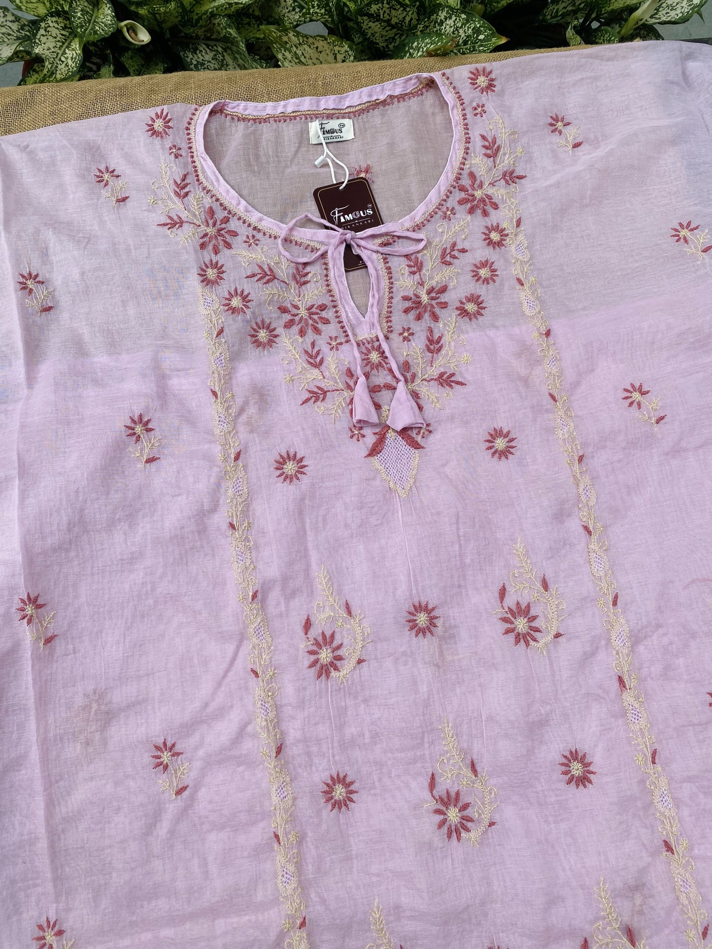 Premium Mul Chanderi Chikankari Kaftans