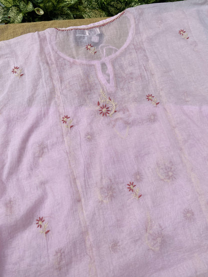 Premium Mul Chanderi Chikankari Kaftans
