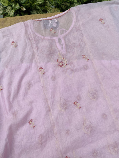 Premium Mul Chanderi Chikankari Kaftans