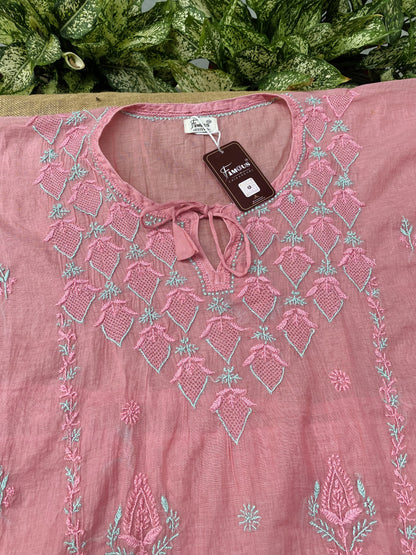 Premium Mul Chanderi Chikankari Kaftans