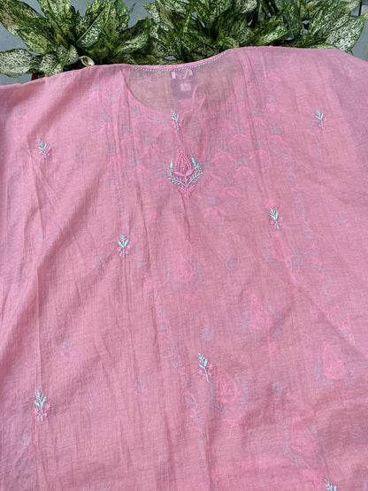 Premium Mul Chanderi Chikankari Kaftans
