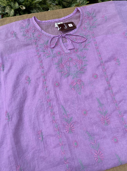Premium Mul Chanderi Chikankari Kaftans