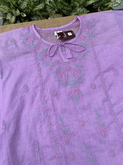 Premium Mul Chanderi Chikankari Kaftans