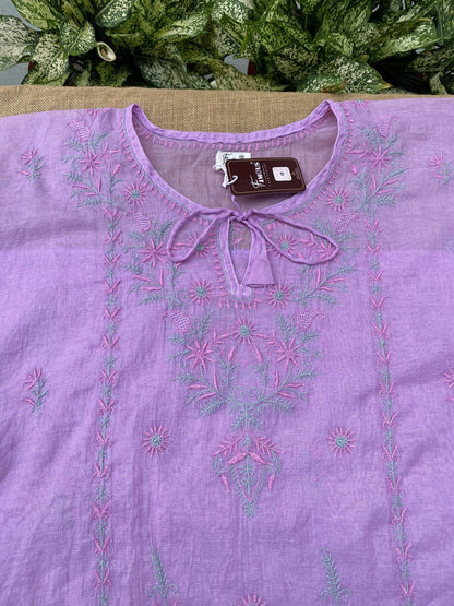 Premium Mul Chanderi Chikankari Kaftans