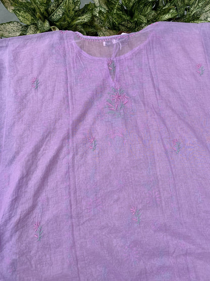 Premium Mul Chanderi Chikankari Kaftans