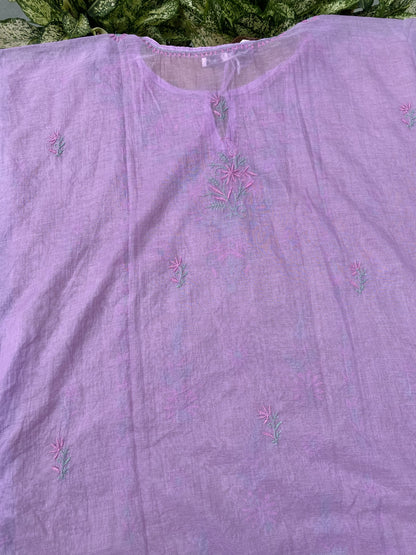 Premium Mul Chanderi Chikankari Kaftans