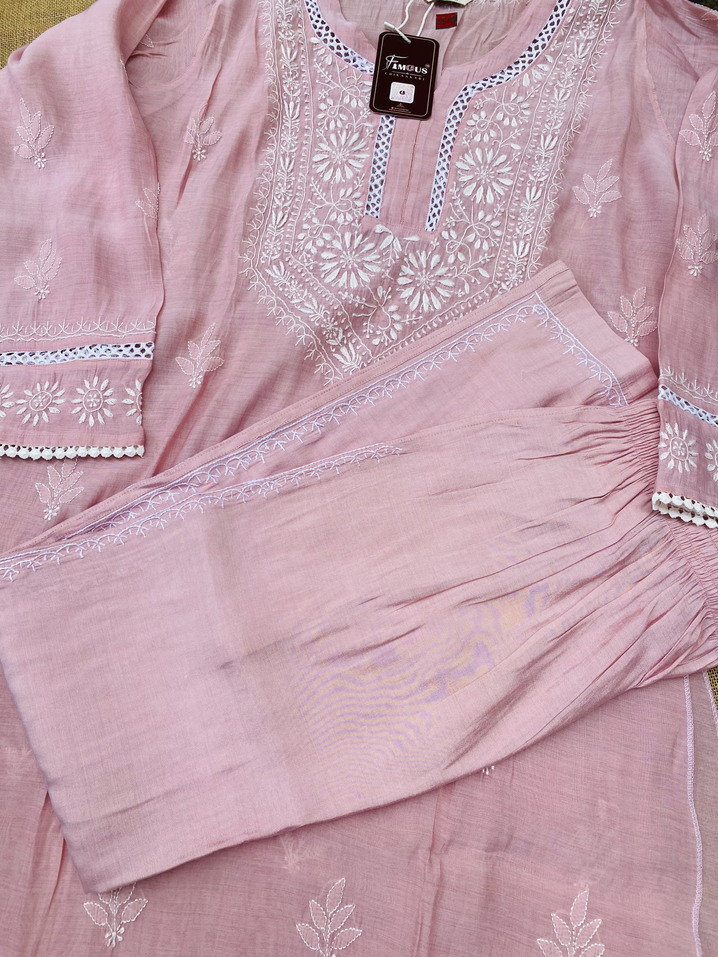 Alina – The Timeless Chikankari Semi Stitched Co-ord Set