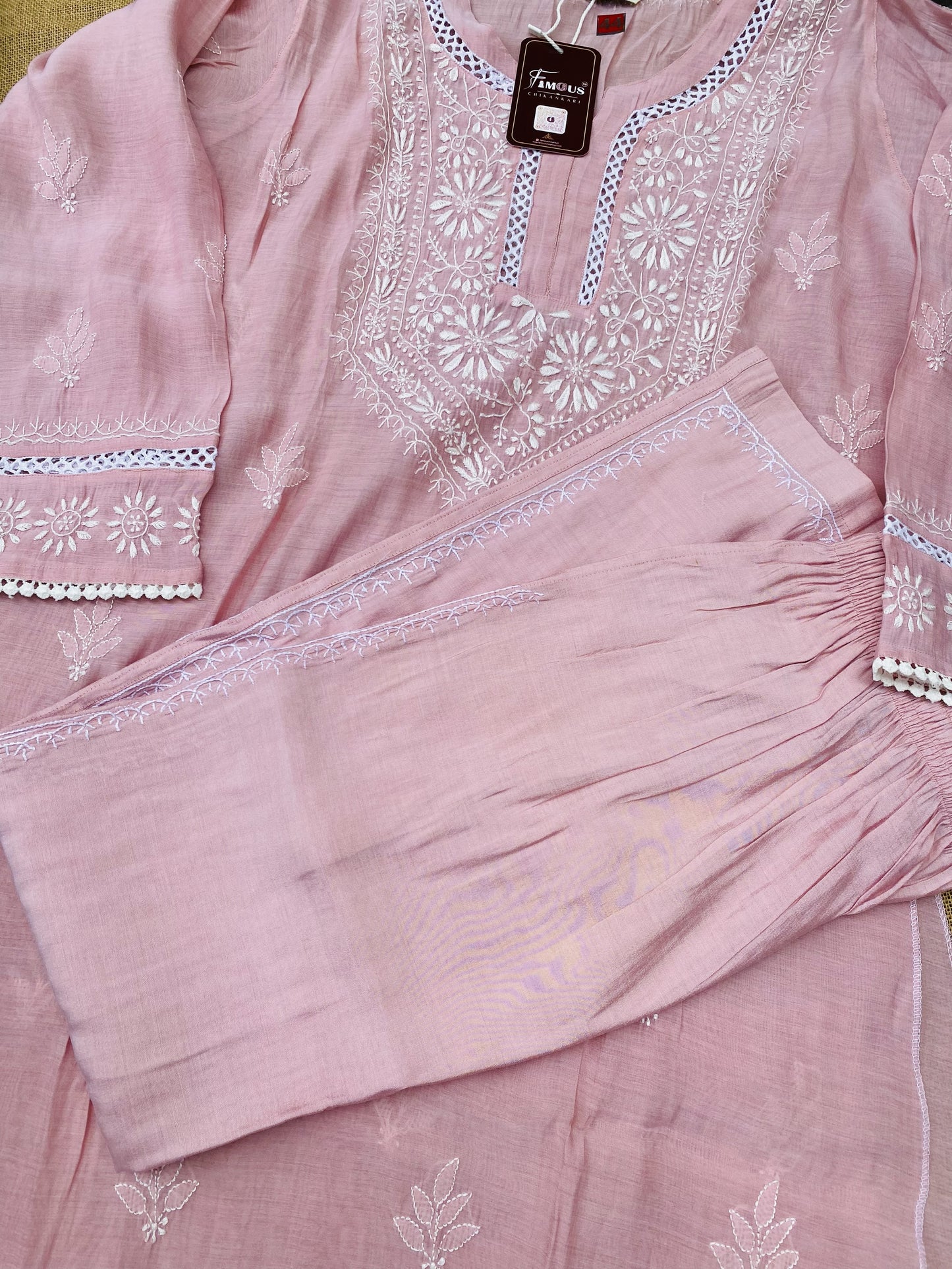 Alina – The Timeless Chikankari Semi Stitched Co-ord Set
