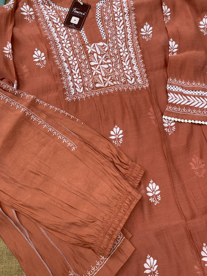 Alina – The Timeless Chikankari Semi Stitched Co-ord Set