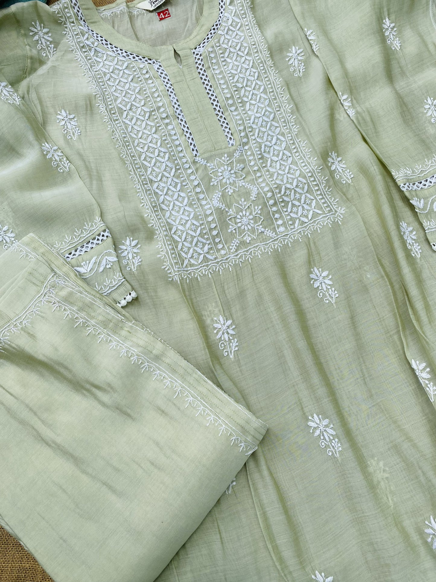 Alina – The Timeless Chikankari Semi Stitched Co-ord Set