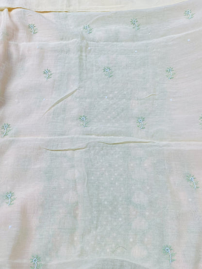 Noor-e-Bahar – Pastel Yellow Mul Chanderi Chikankari Suit