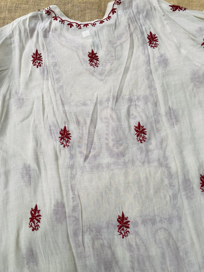 Sarah- Beige Chikankari Semi-Stitched Co-ord Sets