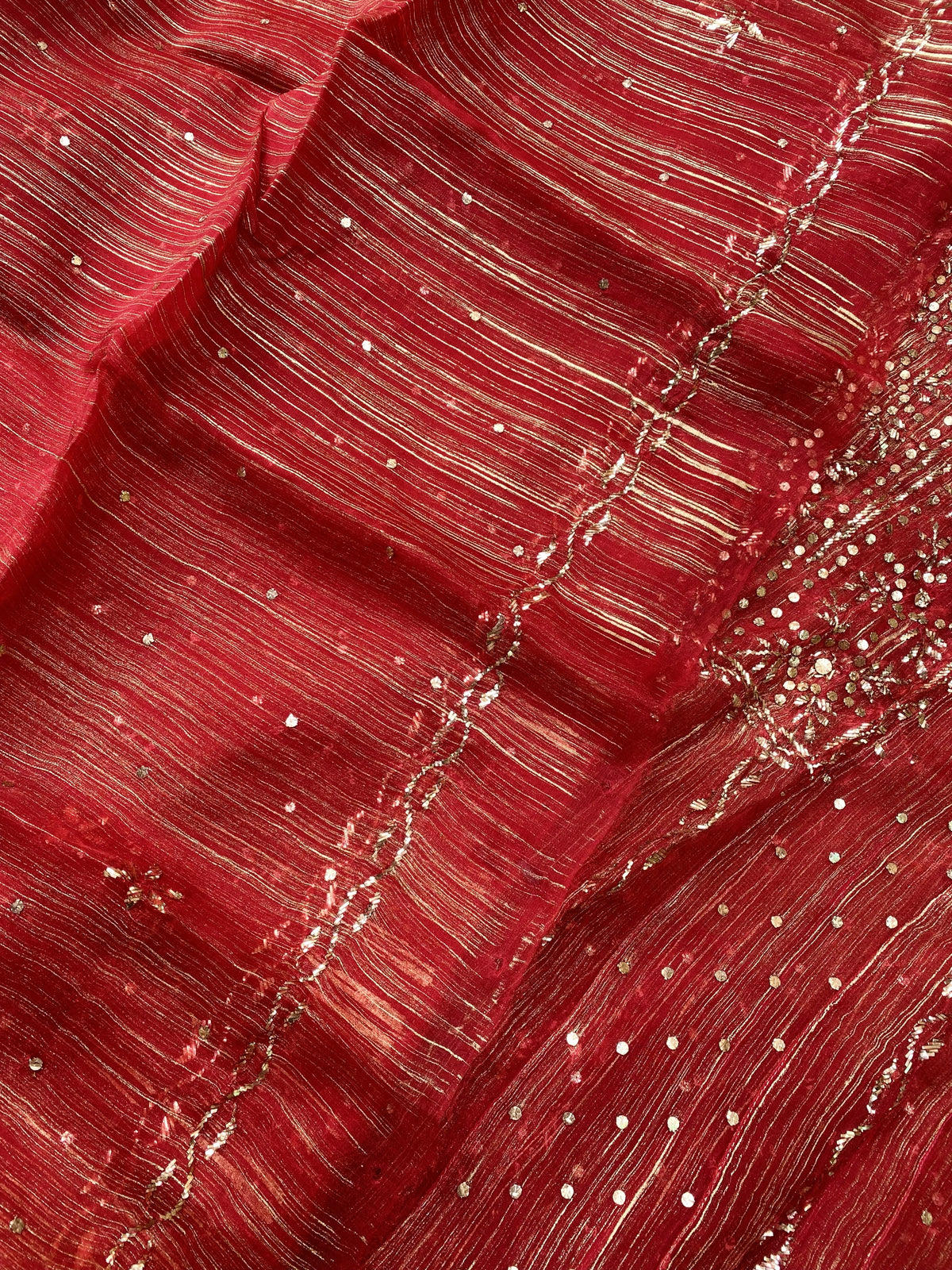 Meher Pure Organza Semi-Stitched Pittawork Anarkali Set