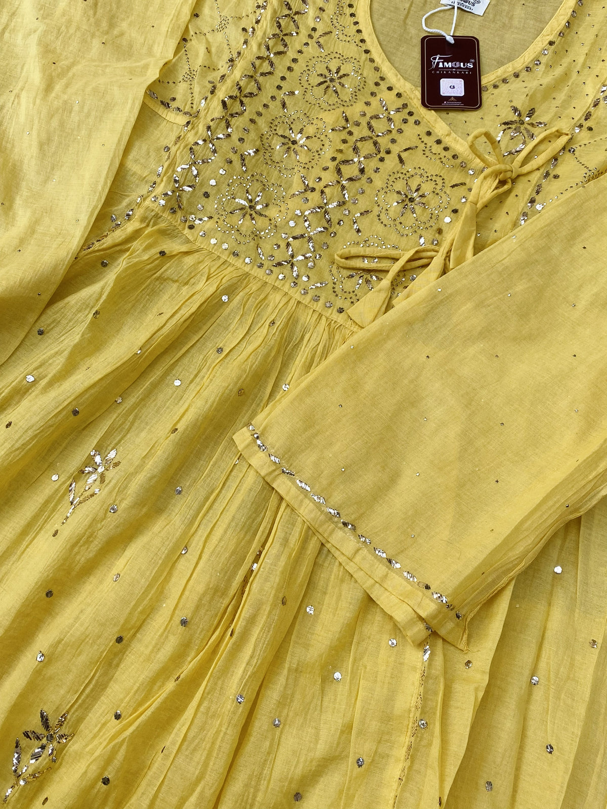 Roohani Mukaish Angarkha Style Gown Dupatta Set
