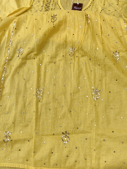 Roohani Mukaish Angarkha Style Gown Dupatta Set