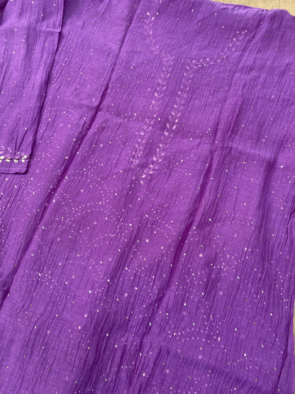 Roohani – Mukaish Pitta Work Unstitched Kurta Dupatta Set