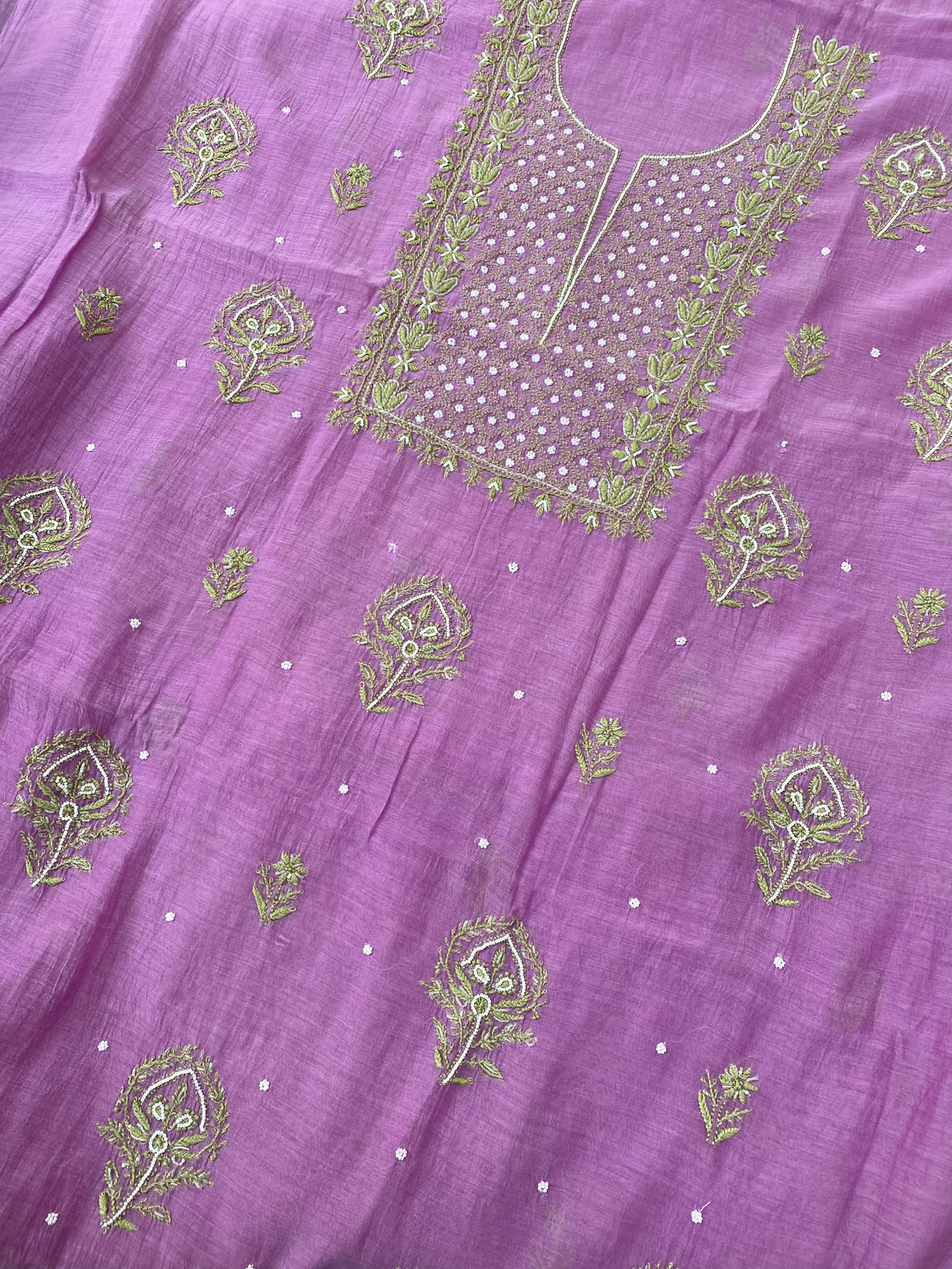 Noor-e-Mulmul Lucknowi Chikankari Unstitched Suits