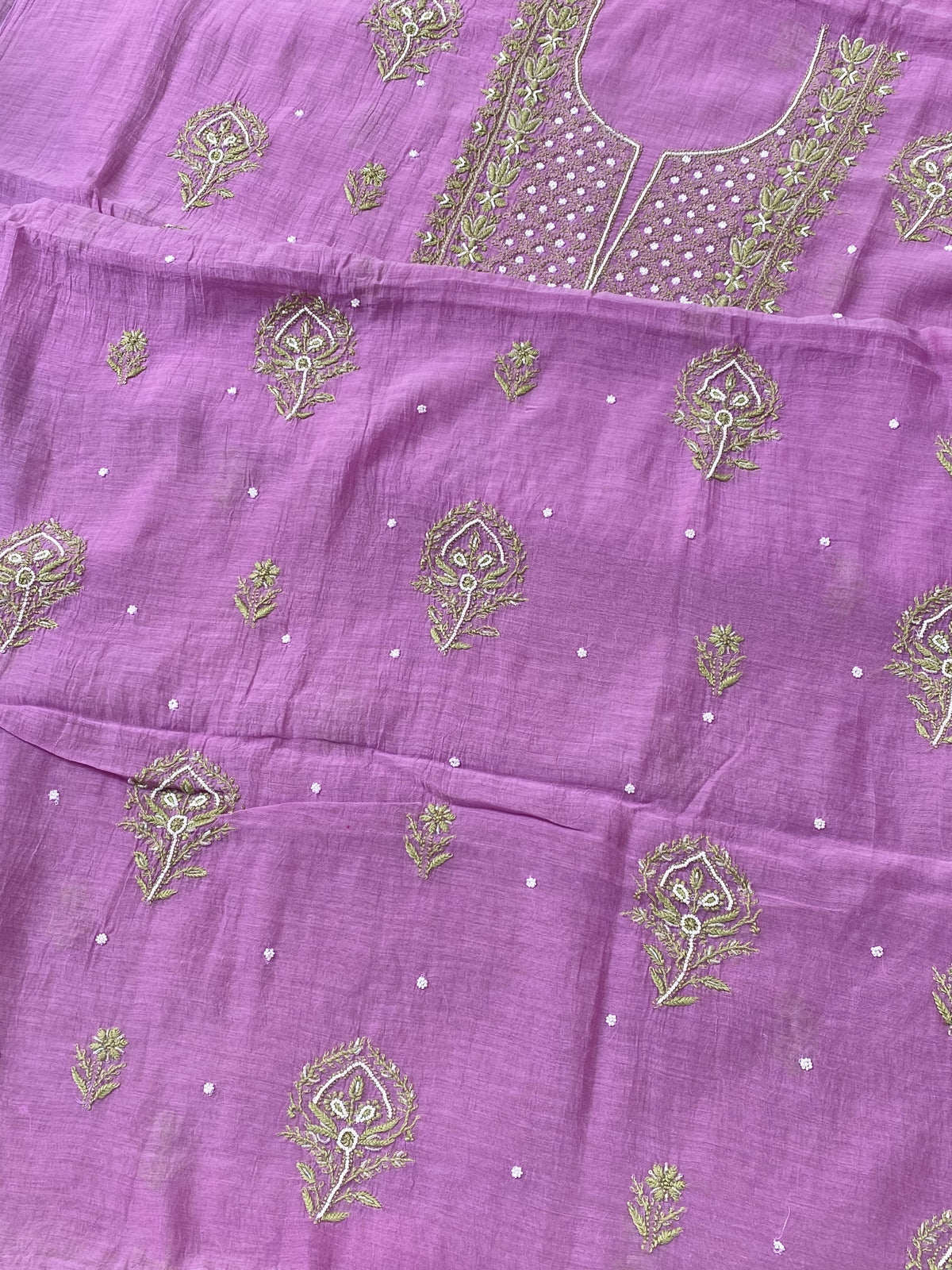 Noor-e-Mulmul Lucknowi Chikankari Unstitched Suits
