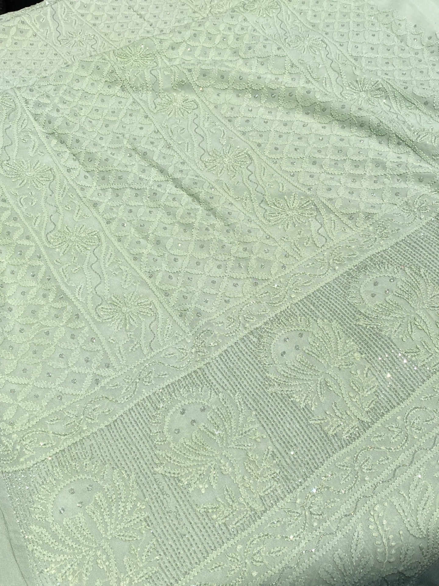 Mint Green Pure Viscose Unstiched Kurta Dupatta