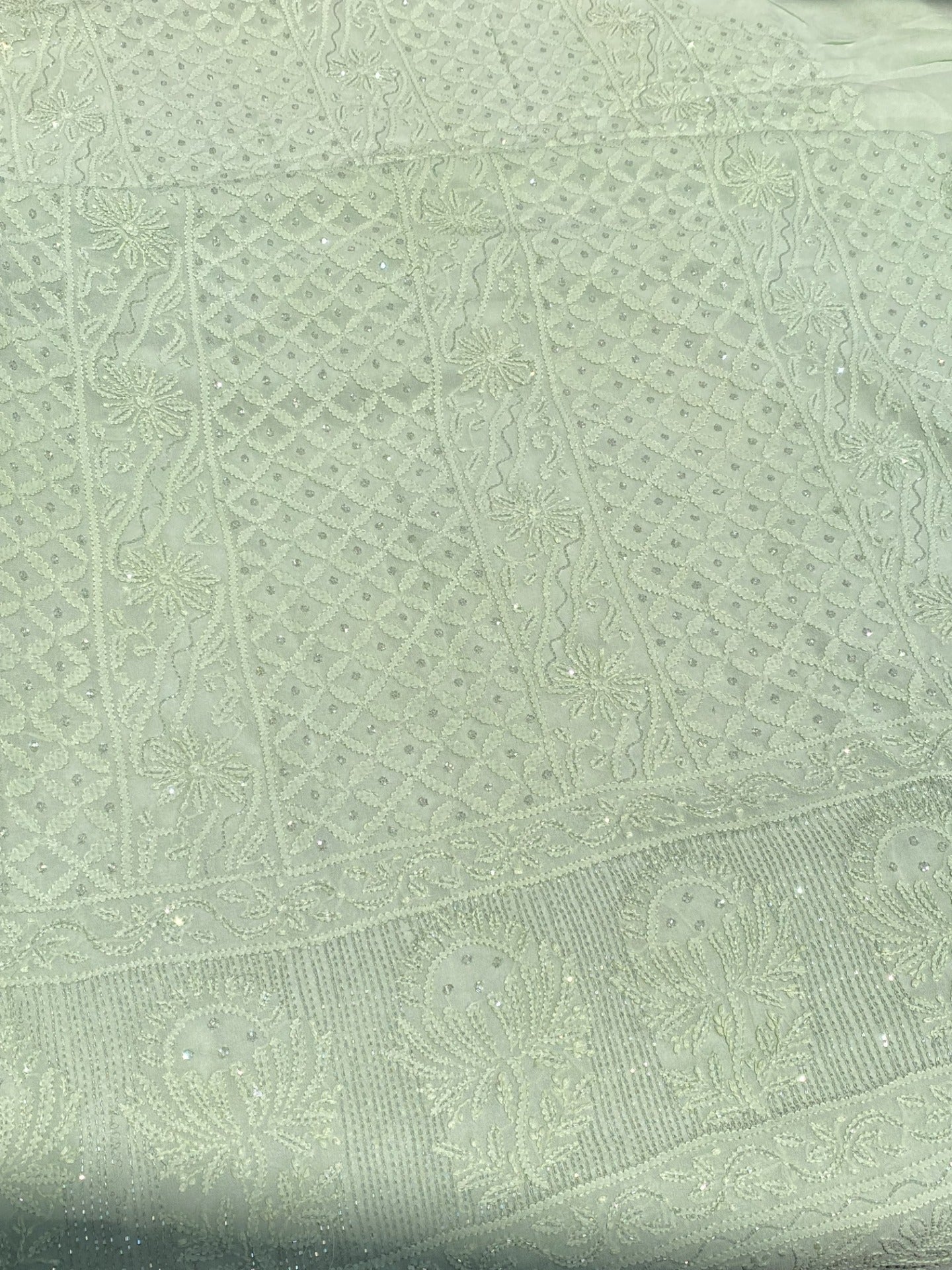 Mint Green Pure Viscose Unstiched Kurta Dupatta