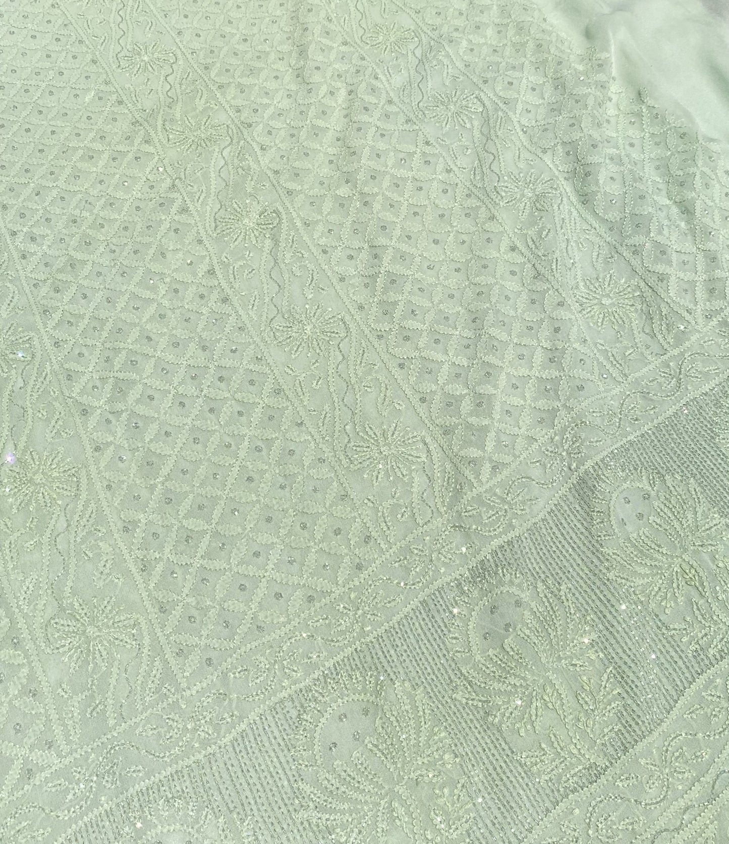Mint Green Pure Viscose Unstiched Kurta Dupatta