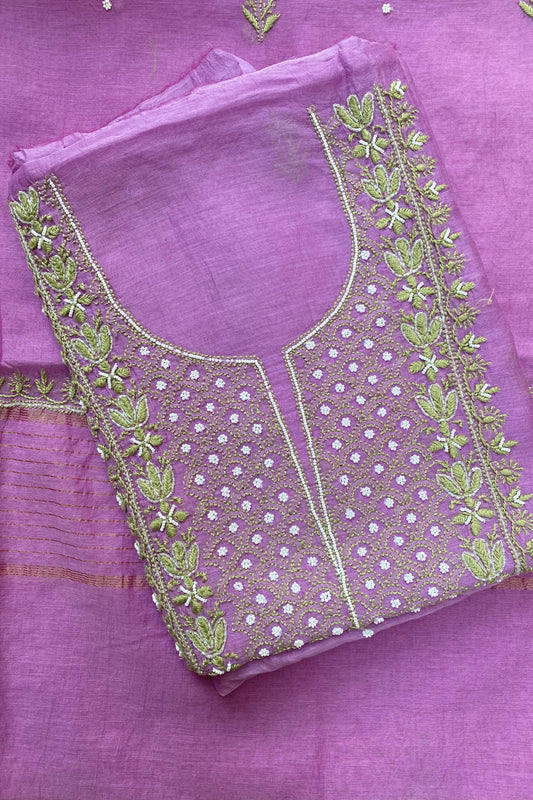 Noor-e-Mulmul Lucknowi Chikankari Unstitched Suits